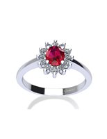 Ring Gemoro Woman in White Gold Rubino 0.49 Ct AC394BIA.RB